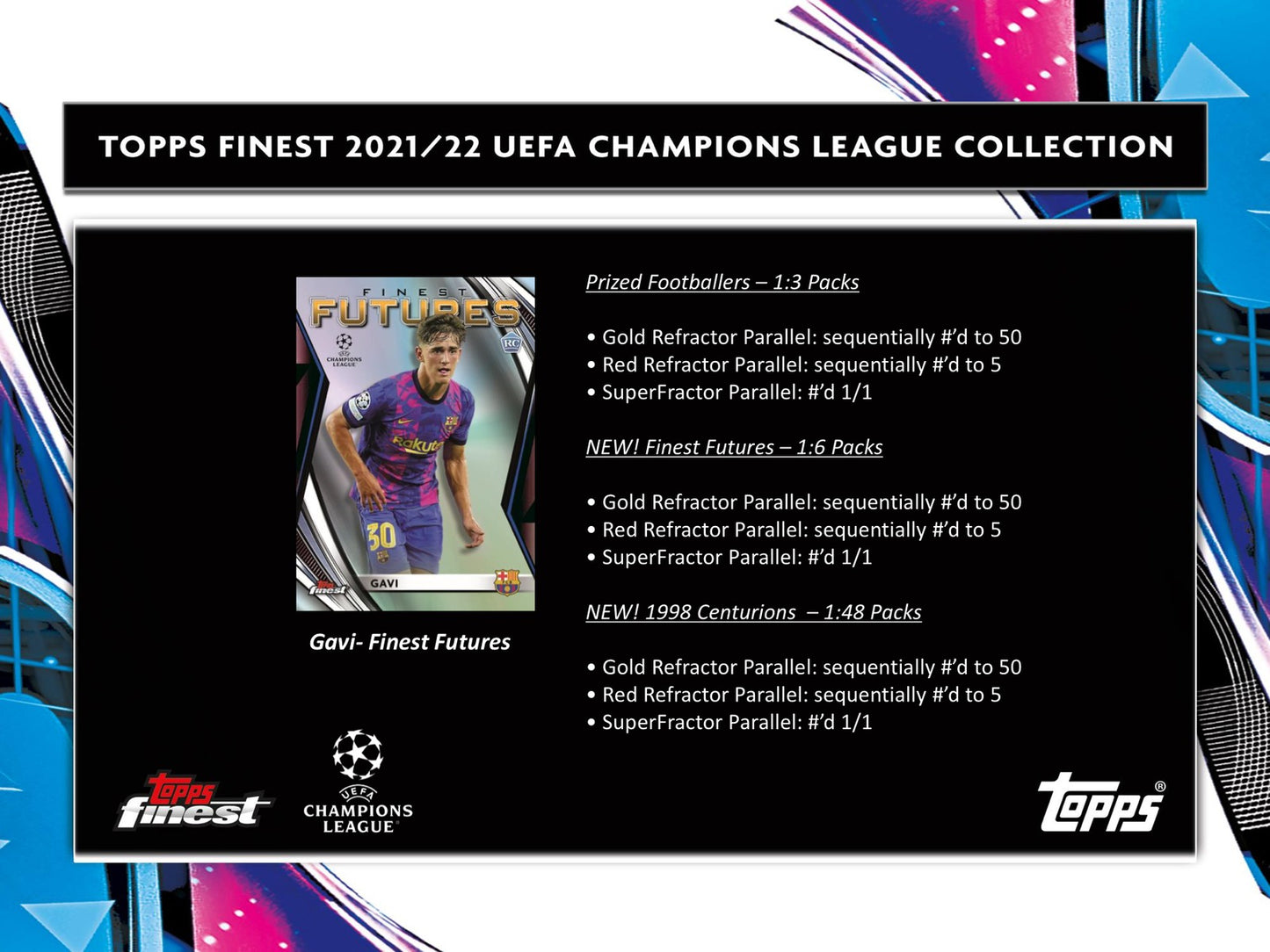 Topps UEFA Champions League Finest Hobby Box 2021/22 Hobby Box - Sell Sheet Page 3