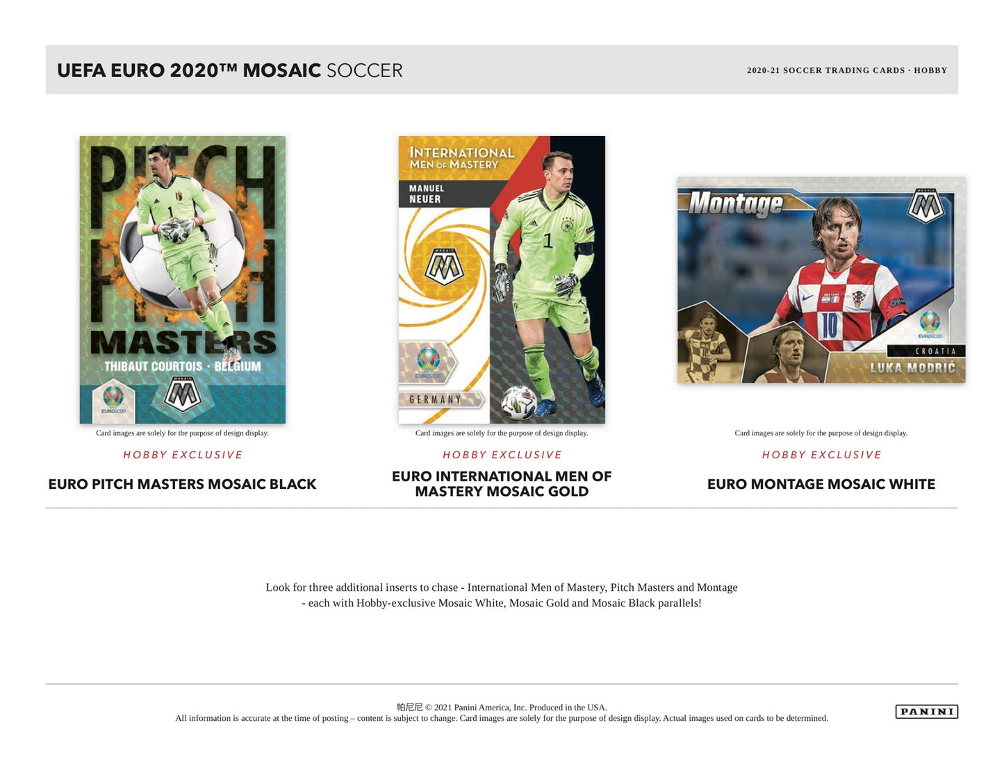 Panini Mosaic UEFA Euro 2020 Soccer 2020/21 Hobby Box - Sell Sheet Page 3