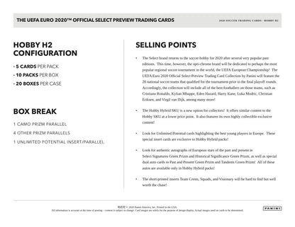 Panini UEFA Euro Soccer 2020 Hybrid Box - Sell Sheet Page 4