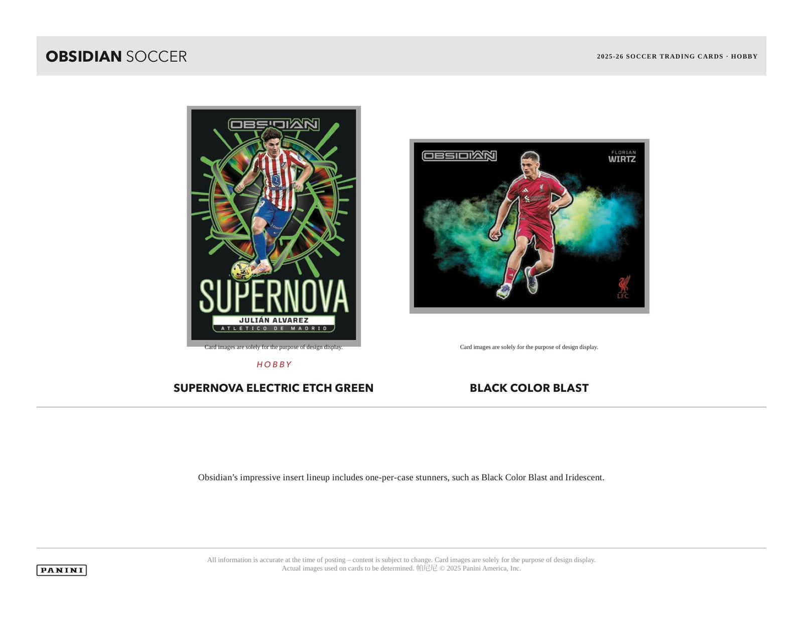 Panini Obsidian Soccer 2025/26 Hobby Box - Sell Sheet Page 4