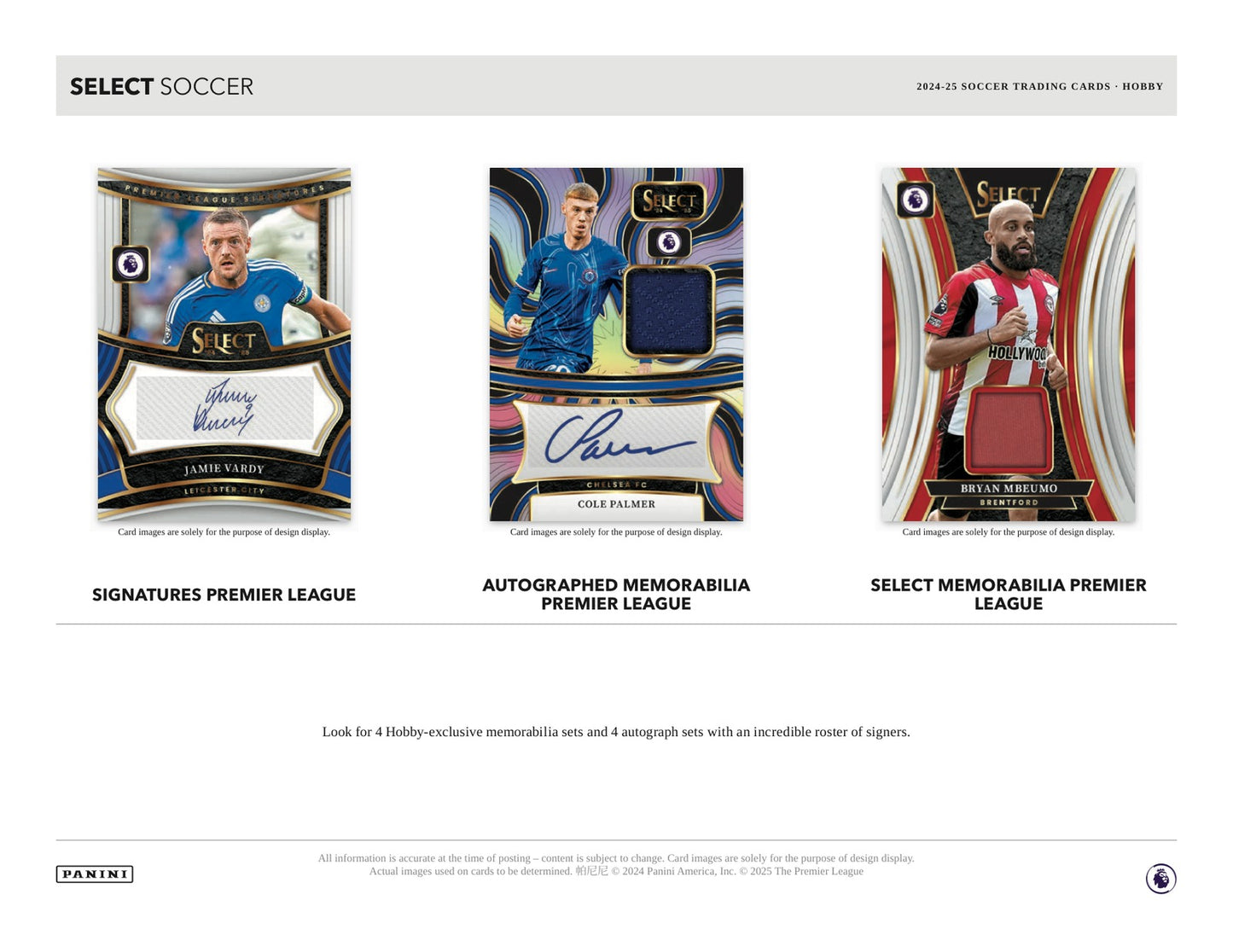 Panini Select Premier League Soccer 2024/25 Hobby Box - Sell Sheet Page 4