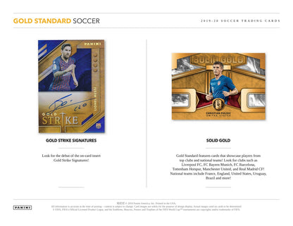 Panini Gold Standard Soccer 2019/20 Hobby Box - Sell Sheet Page 4
