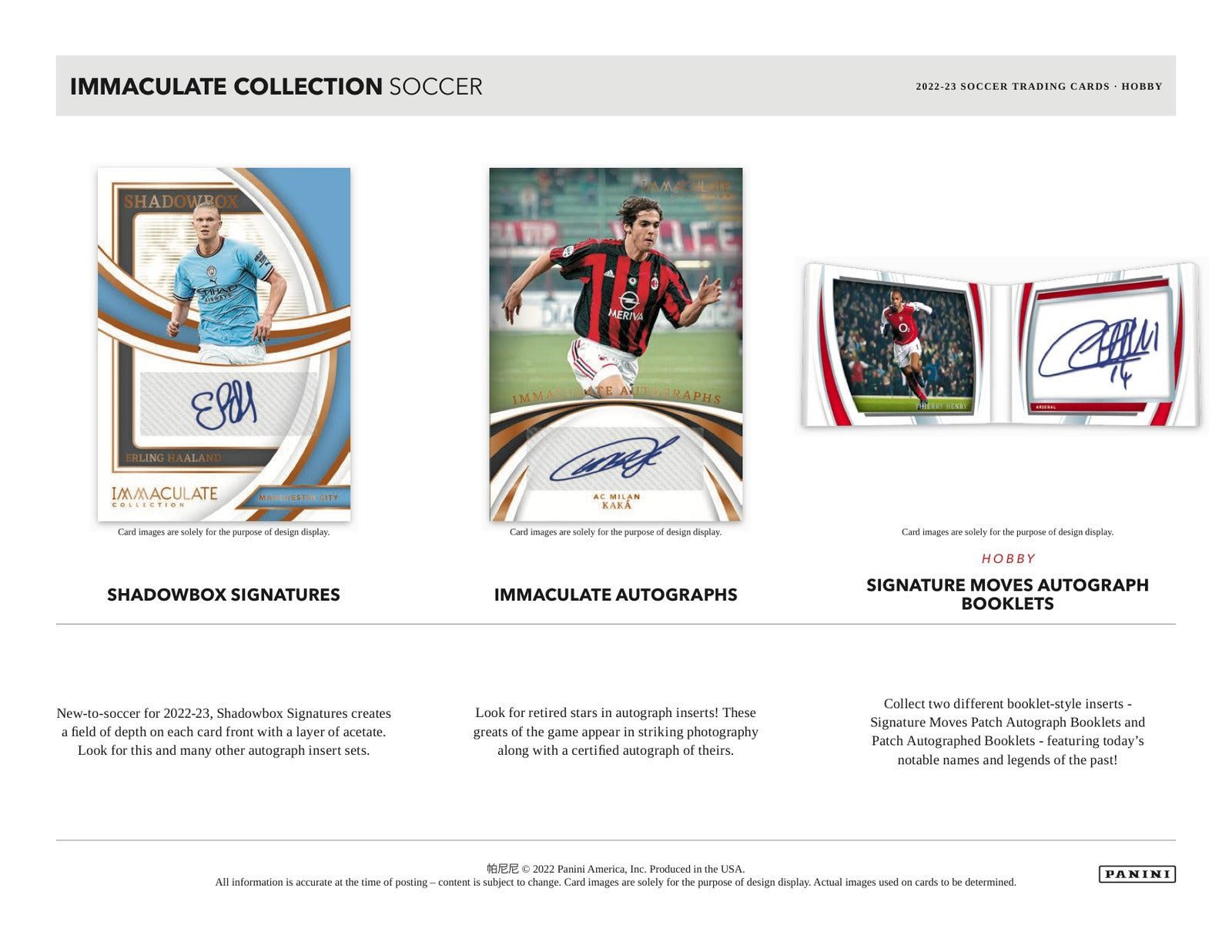 Panini Immaculate Soccer 2023/24 Case - Sell Sheet Page 4