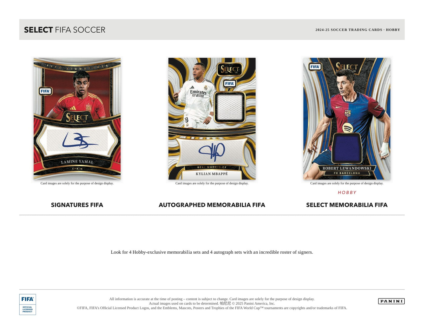 Panini Soccer Hobby Box 2024/25 Hobby Box - Sell Sheet Page 4