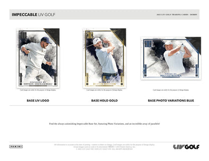 Panini Impeccable LIV Golf 2025 Hobby Box - Sell Sheet Page 4