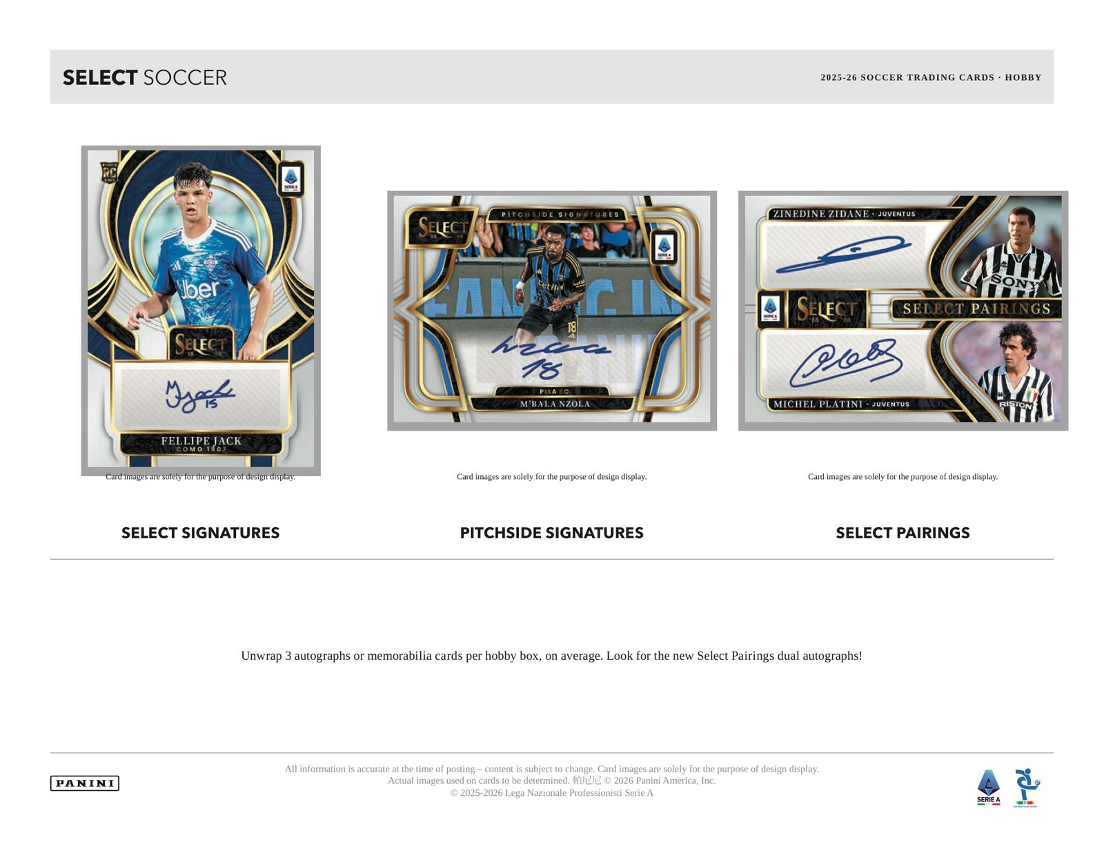Panini Serie A Soccer 2025/26 Hobby Box Case - Sell Sheet Page 4