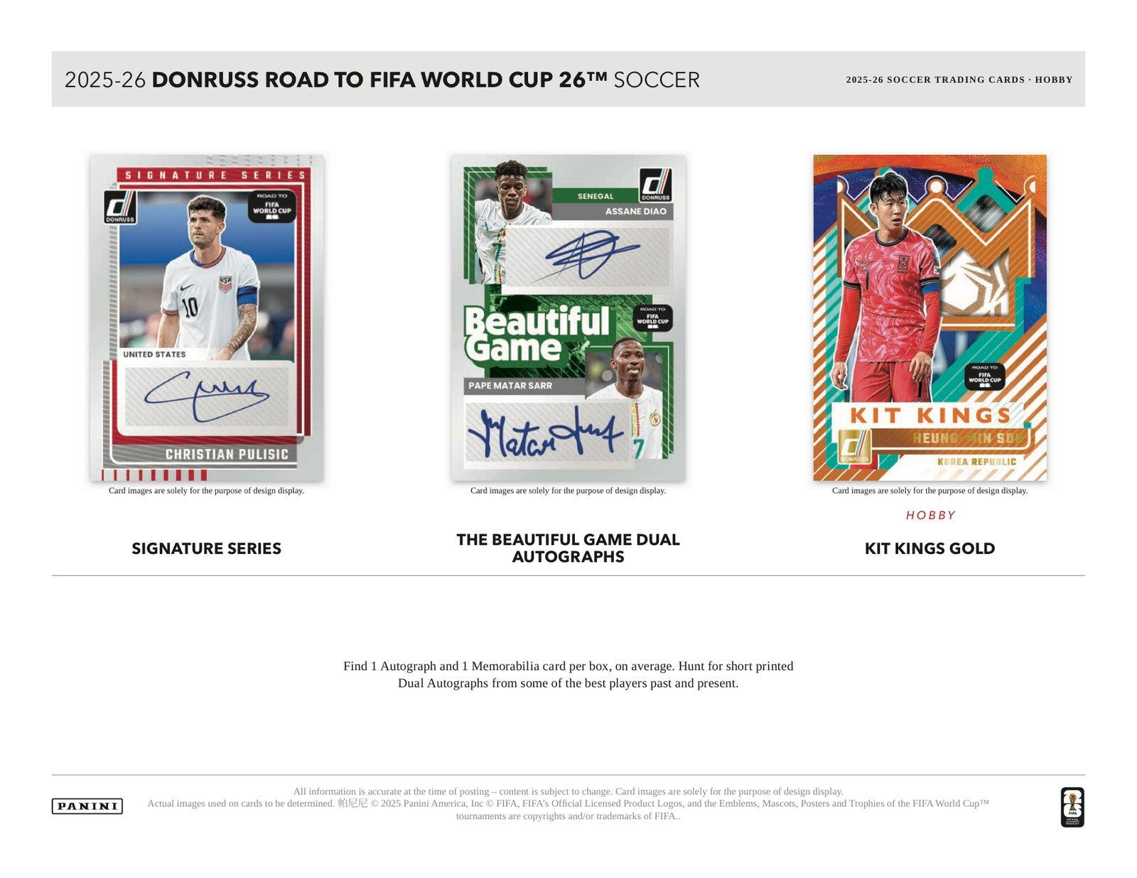 Panini Donruss World Cup Soccer 2025/26 Hobby Case - Sell Sheet Page 4