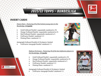 Topps Bundesliga Soccer 2021/22 Hobby Box - Sell Sheet Page 4