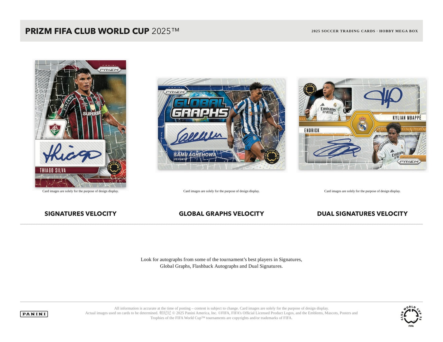 Panini Prizm Club World Cup Soccer Mega 2025 Case - Sell Sheet Page 4