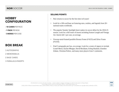 Panini Noir Soccer 2024/25 Case - Sell Sheet Page 5