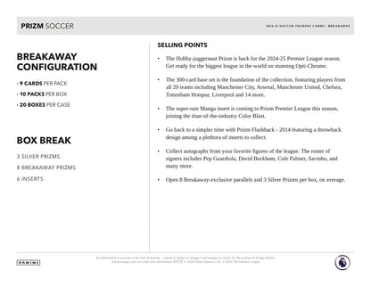 Panini Prizm Premier League Breakaway 2024/25 Case - Sell Sheet Page 5