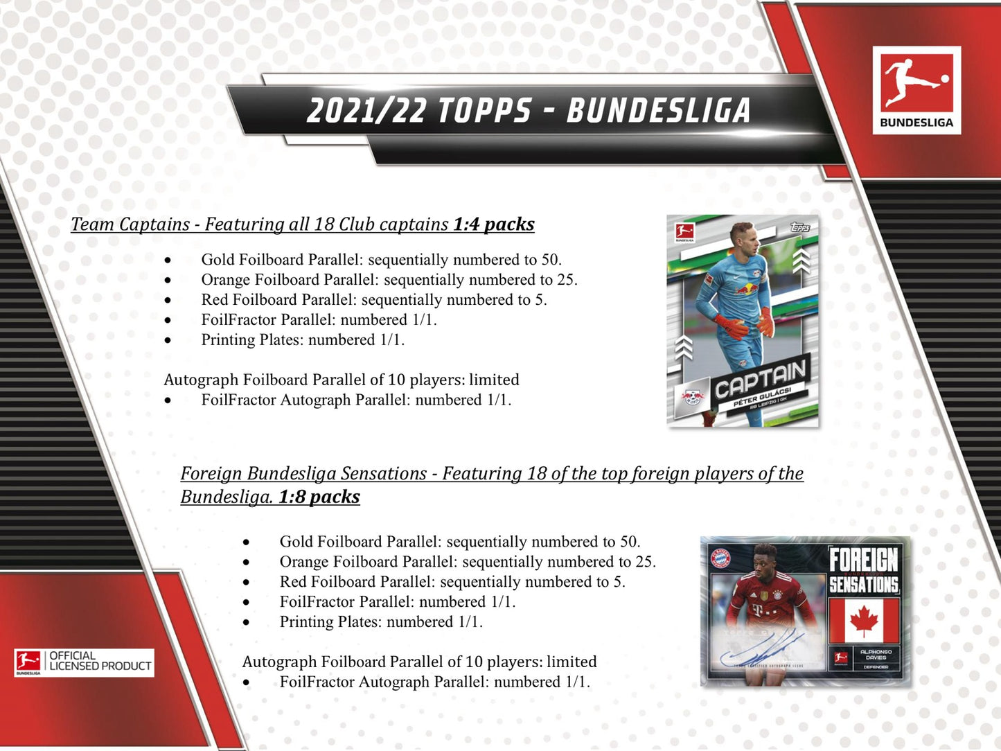 Topps Bundesliga Soccer 2021/22 Hobby Box - Sell Sheet Page 5
