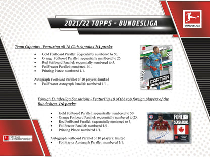 Topps Bundesliga Soccer 2021/22 Hobby Box - Sell Sheet Page 5