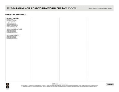 Panini Noir Road to World Cup 2026 2025/26 Hobby Box - Sell Sheet Page 6