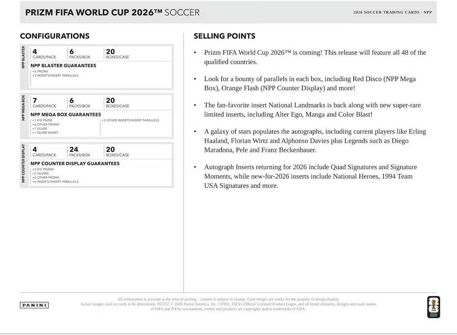 Panini Prizm FIFA World Cup 2026 Blaster Box