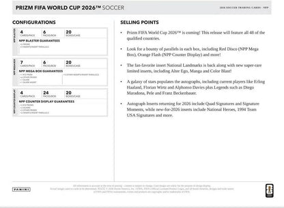 Panini Prizm FIFA World Cup 2026 Blaster Box
