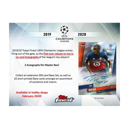 Topps Finest UEFA Champions League Soccer 2019/20 Hobby Box