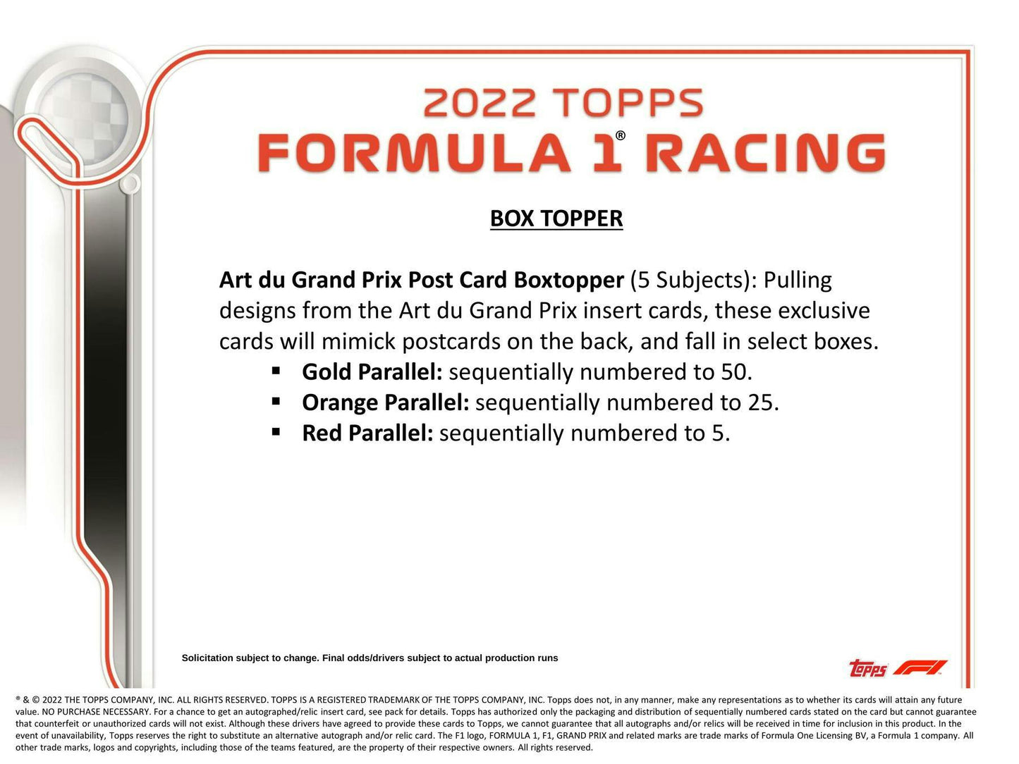 2022 Topps F1 Formula 1 Racing Hobby Box - gallery image 8