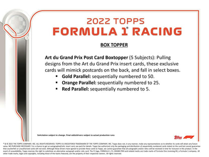2022 Topps F1 Formula 1 Racing Hobby Box - gallery image 8